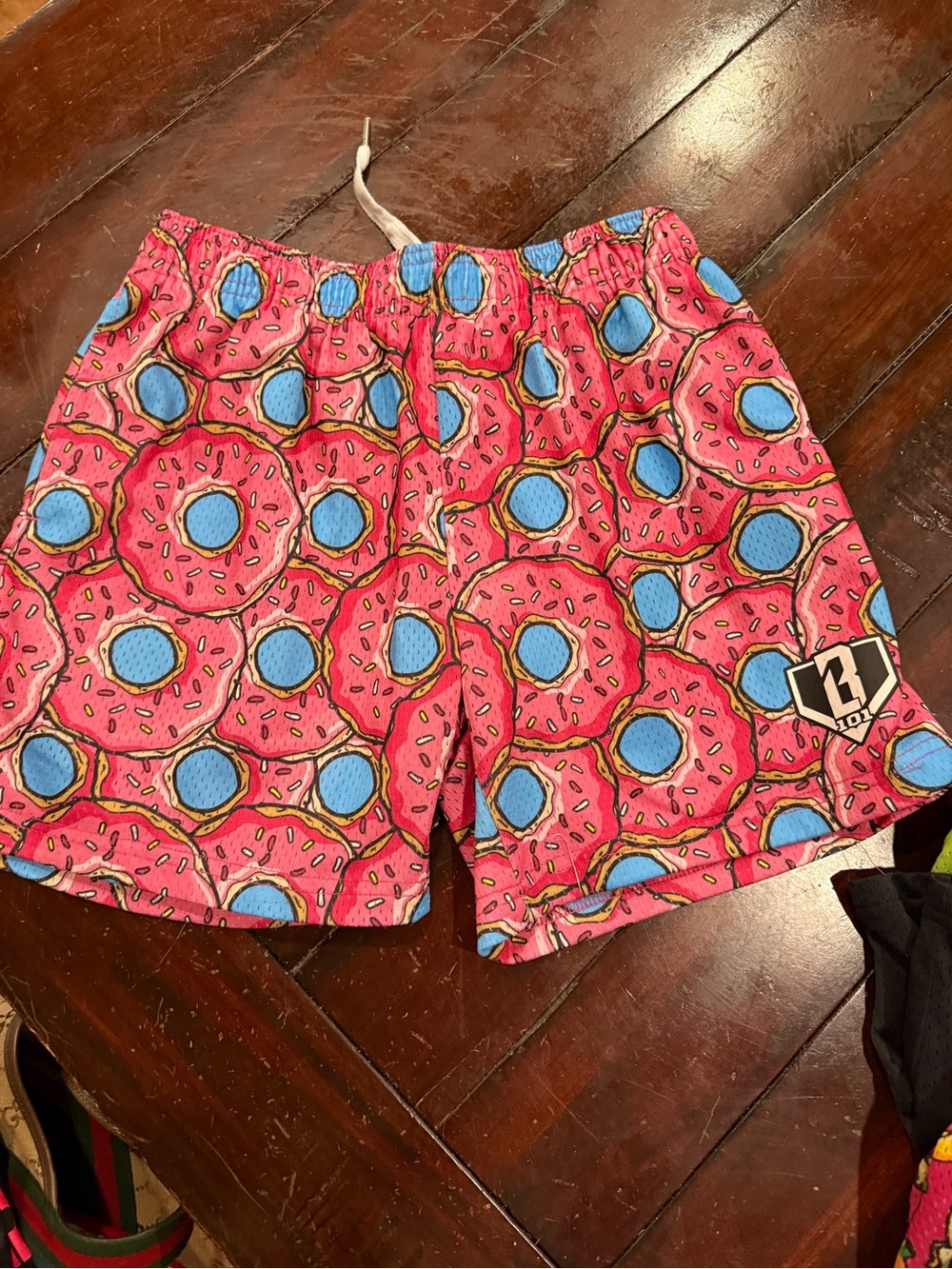 Pink Donut Print Shorts - Active Shorts